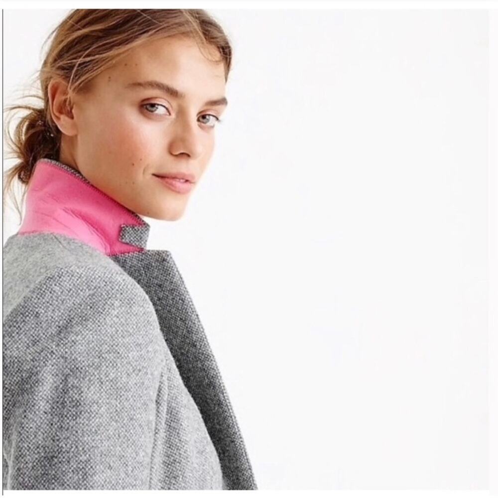 RARE J.Crew Campbell Donegal Blazer Wool Heather Graphite Sz 4 - Picture 3 of 16